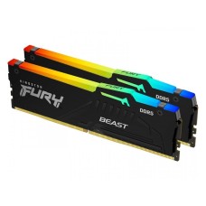 KINGSTON DIMM DDR5 16GB (2x8GB kit) 5600MT/s, FURY Beast Black RGB XMP (KF556C40BBAK2-16)