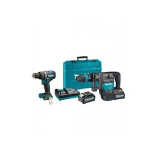 MAKITA Akumulatorski set SDS-plus bušilica-čekić HM001GM201+ bušilica - odvrtač HP002GZ HM001GM201+HP002GZ