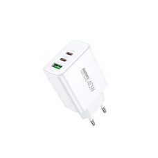 REMAX Strujni Fast punjač Kiddy 1xUSB 3.0 + 2xUSB-C 20W RP-U123, beli